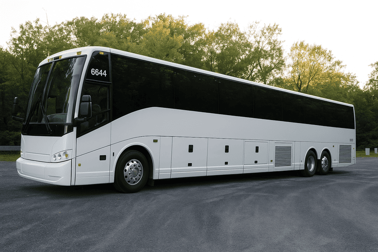 exterior of Bus Rental Company Buckeye coach bus
