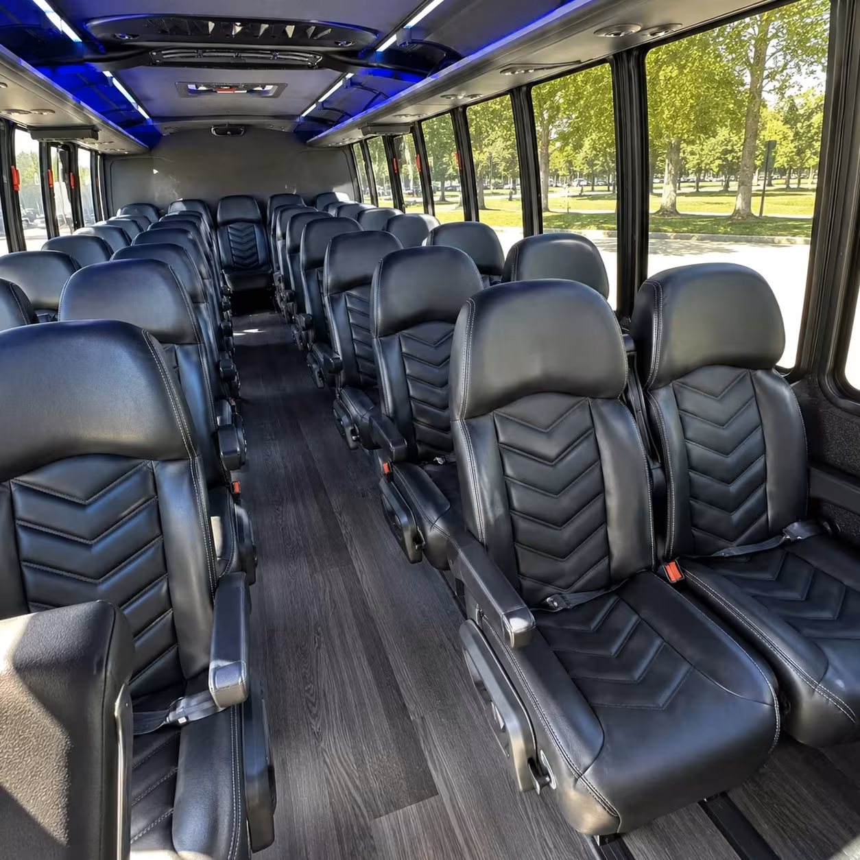 28 passenger minibus interior