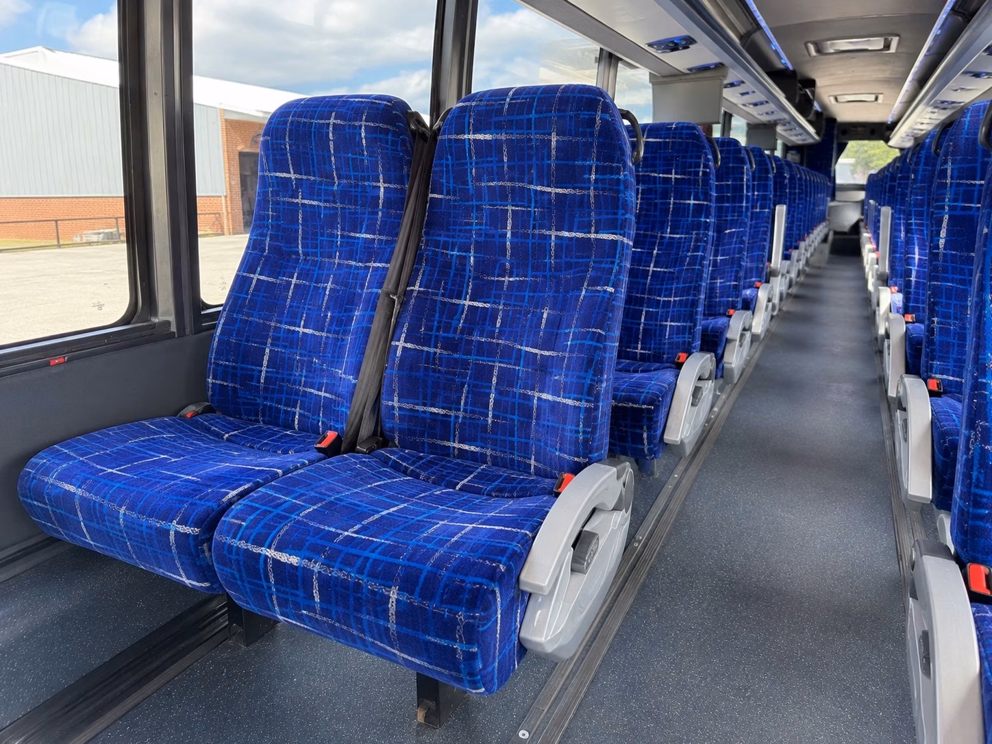 56 passenger charter bus inside